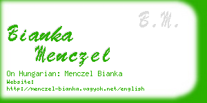 bianka menczel business card
